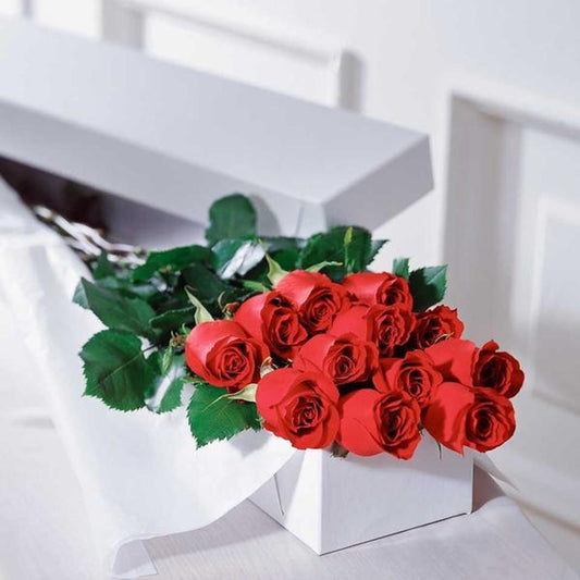 Long Stem Red Roses Boxed