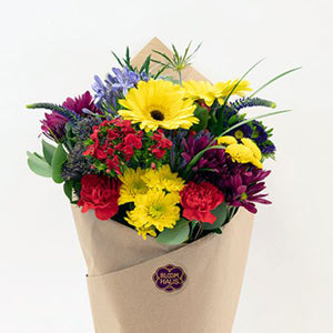 Wrapped Bouquet of Assorted Flowers – MC INERNEY'S FLOWER SHOP & GREENHOUSE, Middletown CT