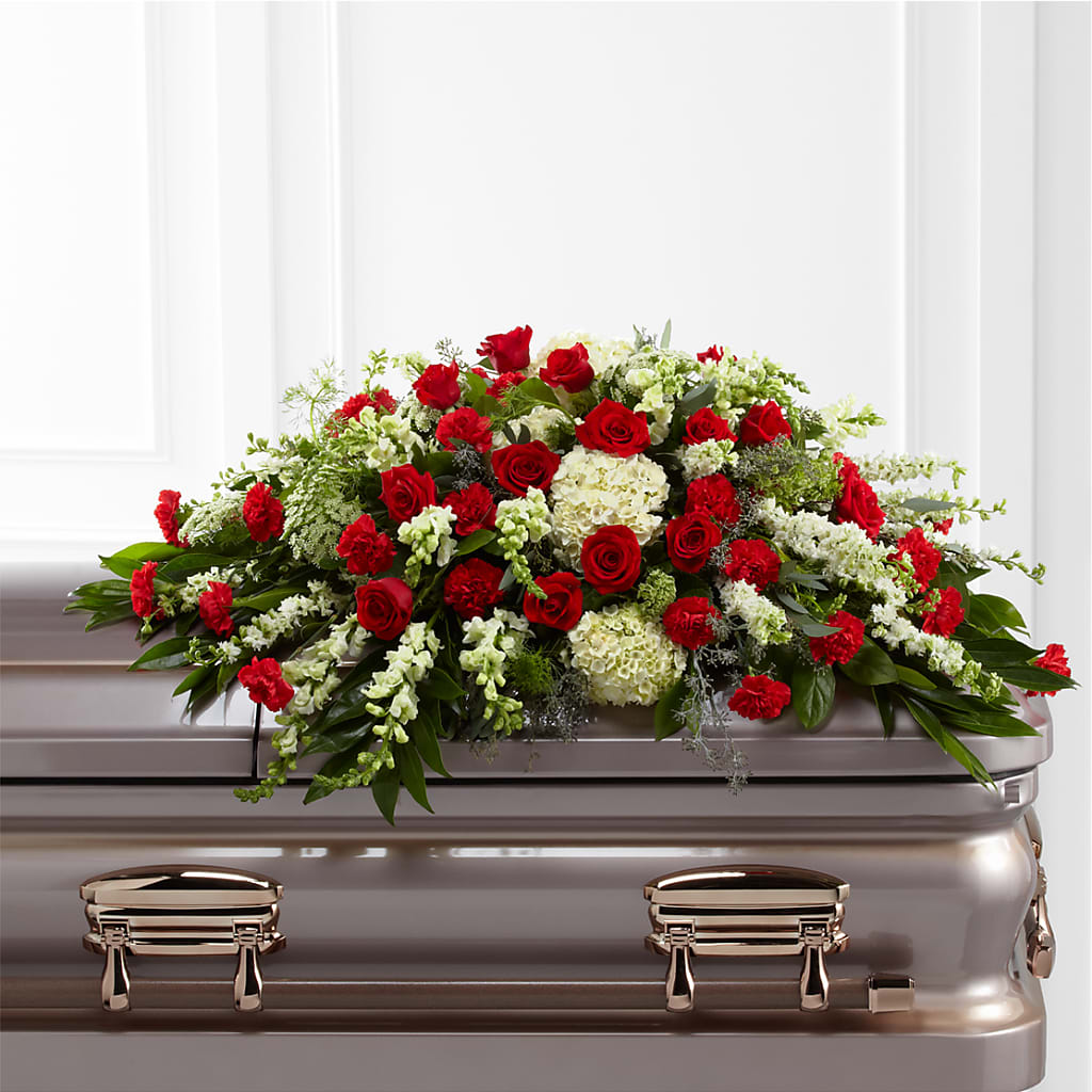 Sincerity Casket Spray – MC INERNEY'S FLOWER SHOP & GREENHOUSE, Middletown CT