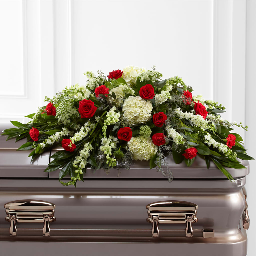 Sincerity Casket Spray – MC INERNEY'S FLOWER SHOP & GREENHOUSE, Middletown CT
