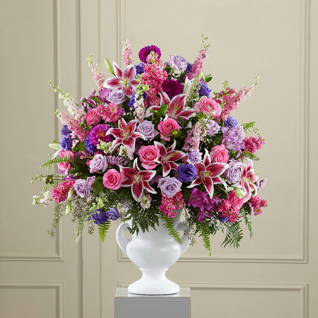 Peaceful Tribute Arrangement – MC INERNEY'S FLOWER SHOP & GREENHOUSE, Middletown CT