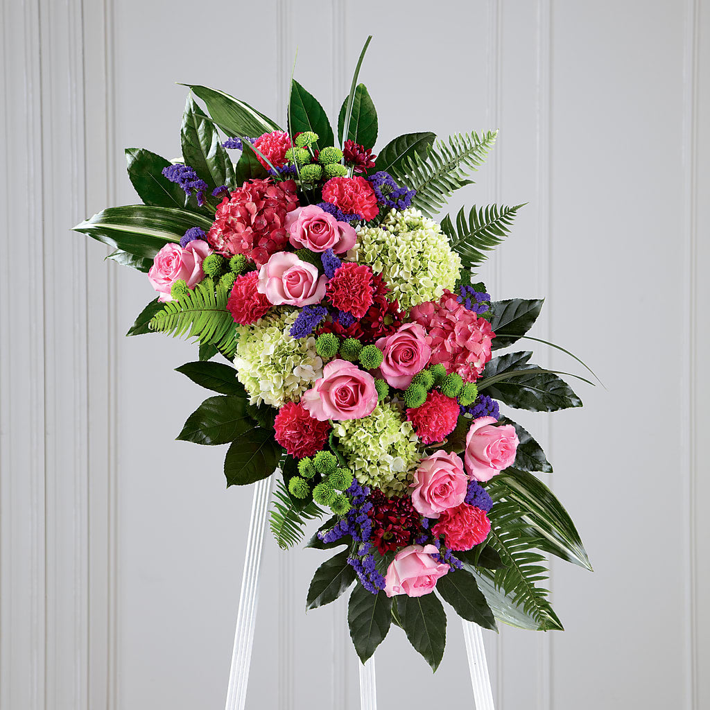 Refreshing Mix Standing Spray – MC INERNEY'S FLOWER SHOP & GREENHOUSE, Middletown CT