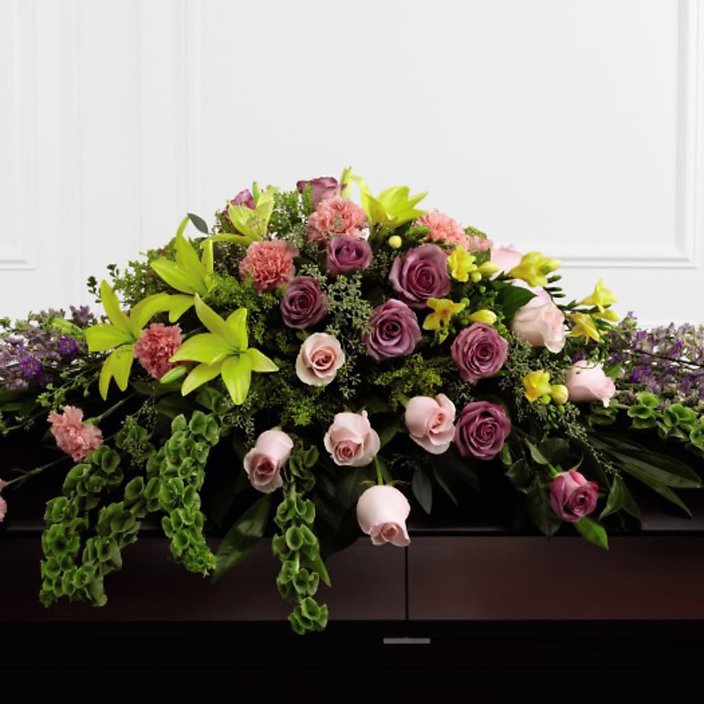 Forever Beloved Casket Spray – MC INERNEY'S FLOWER SHOP & GREENHOUSE, Middletown CT