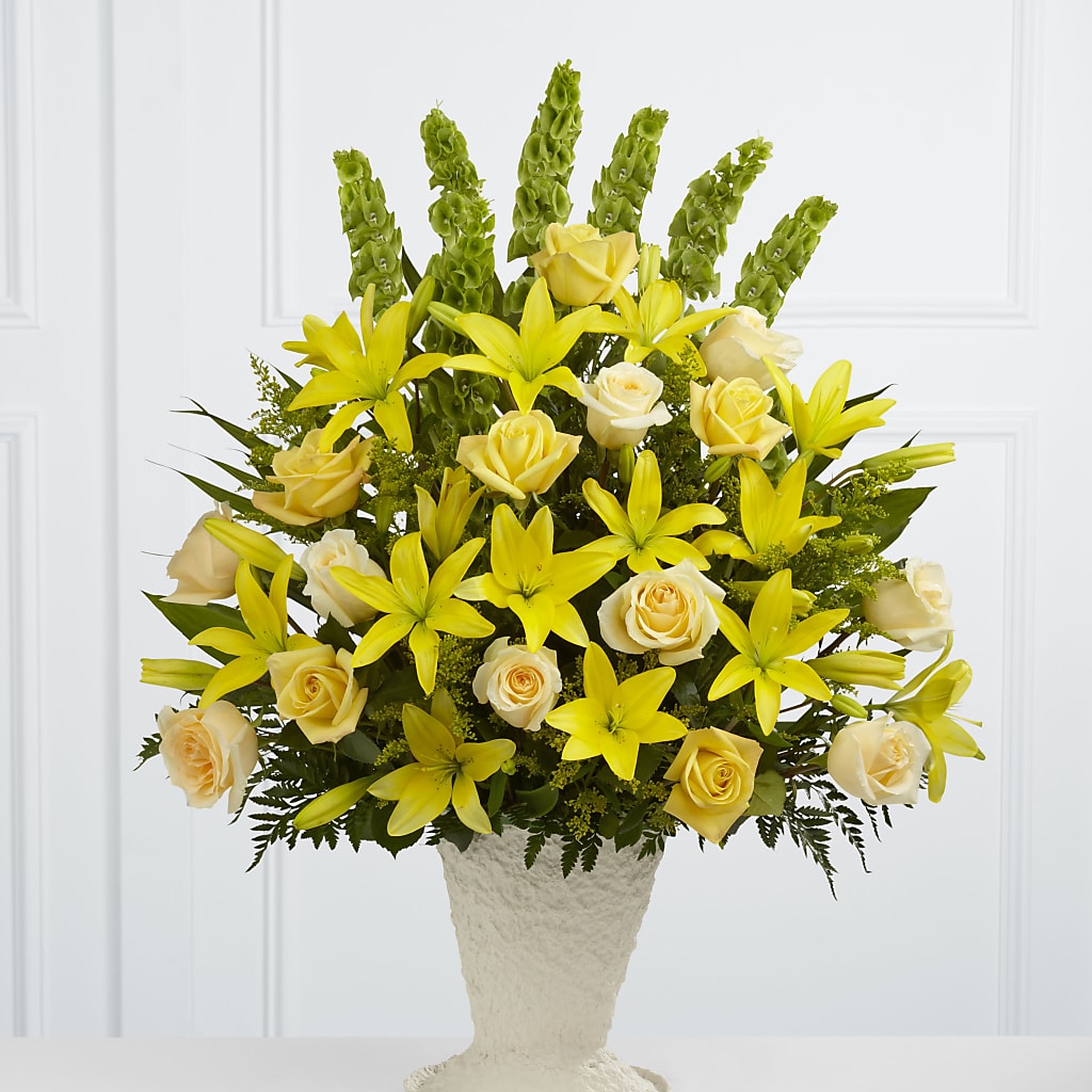Golden Memories Arrangement – MC INERNEY'S FLOWER SHOP & GREENHOUSE, Middletown CT