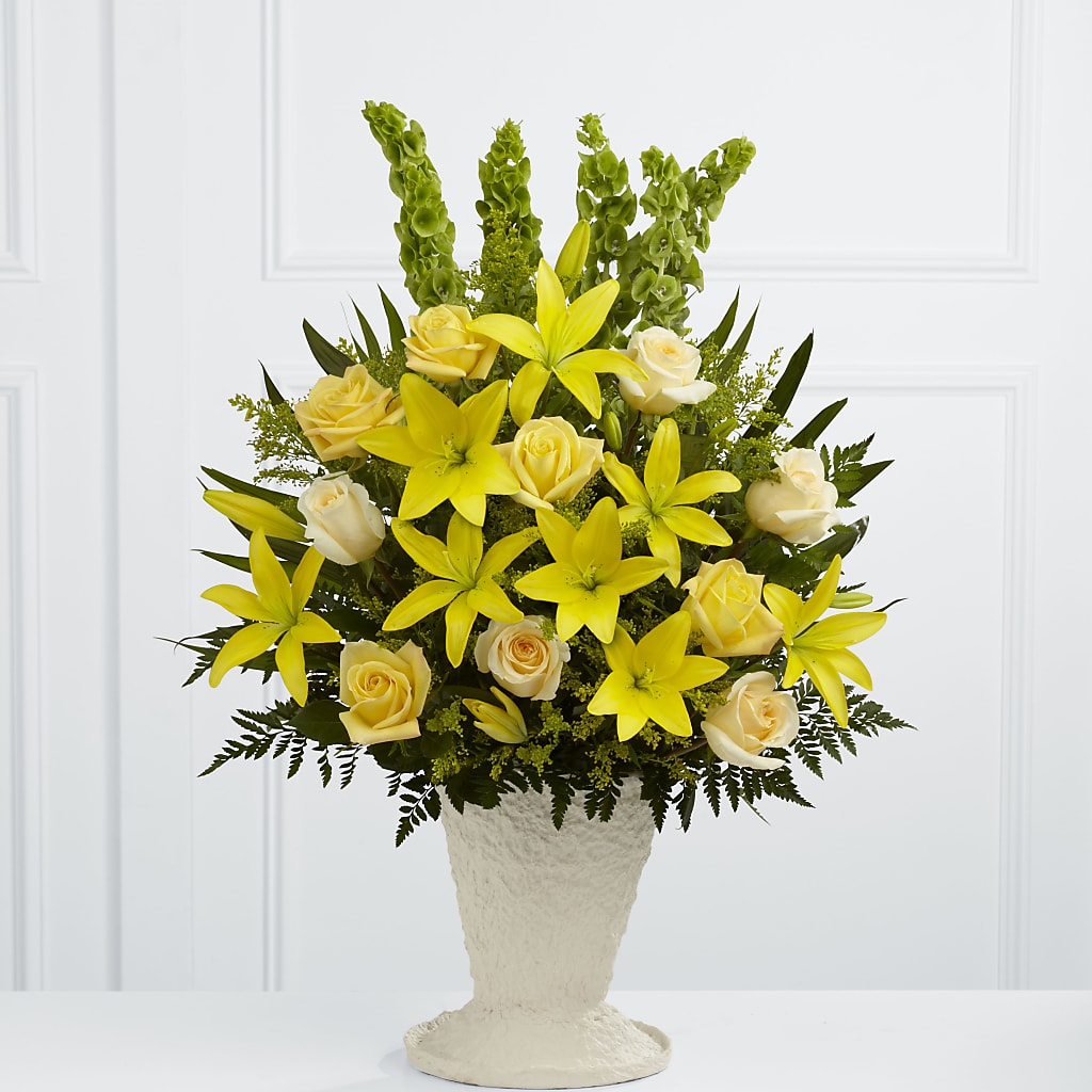 Golden Memories Arrangement – MC INERNEY'S FLOWER SHOP & GREENHOUSE, Middletown CT