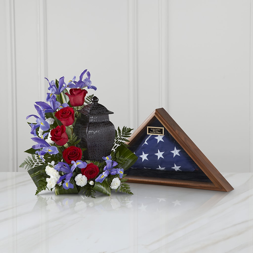 Patriotic Tribute Arrangement – MC INERNEY'S FLOWER SHOP & GREENHOUSE, Middletown CT