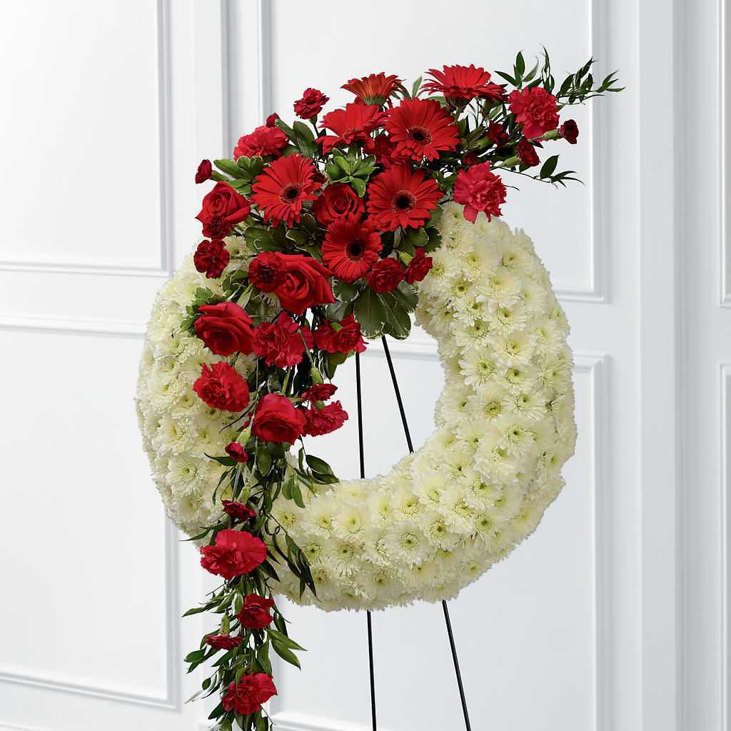 Graceful Tribute Wreath – MC INERNEY'S FLOWER SHOP & GREENHOUSE, Middletown CT