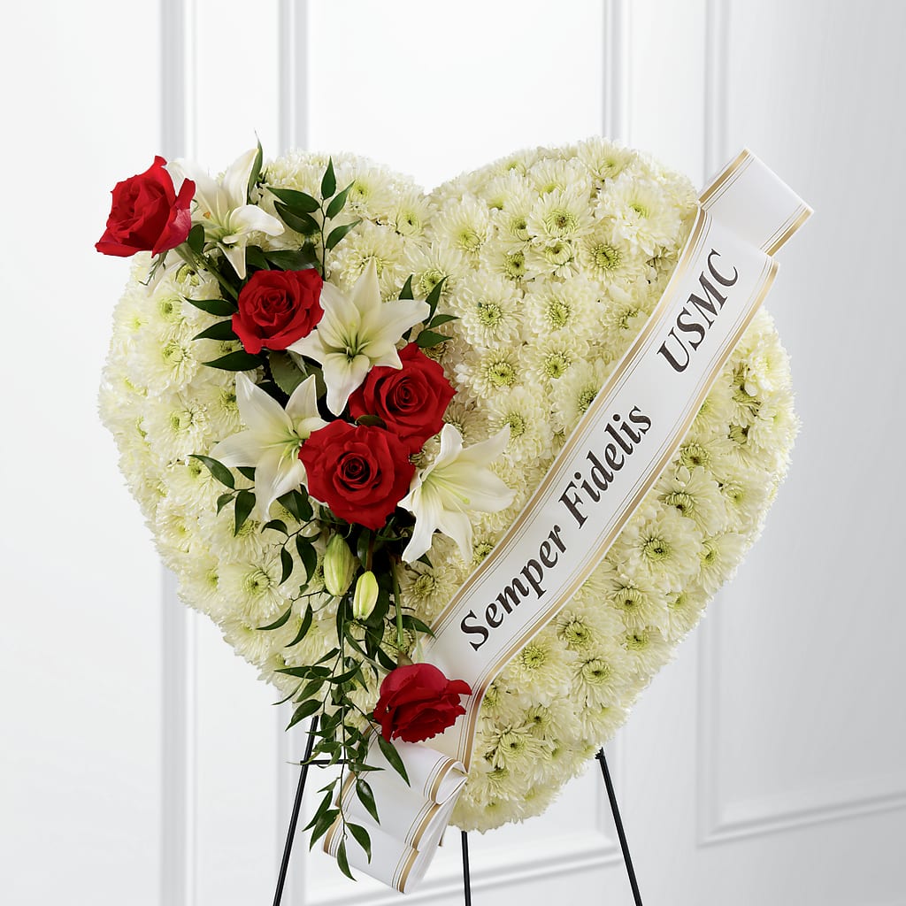 Heartfelt Hero Standing Heart – MC INERNEY'S FLOWER SHOP & GREENHOUSE, Middletown CT