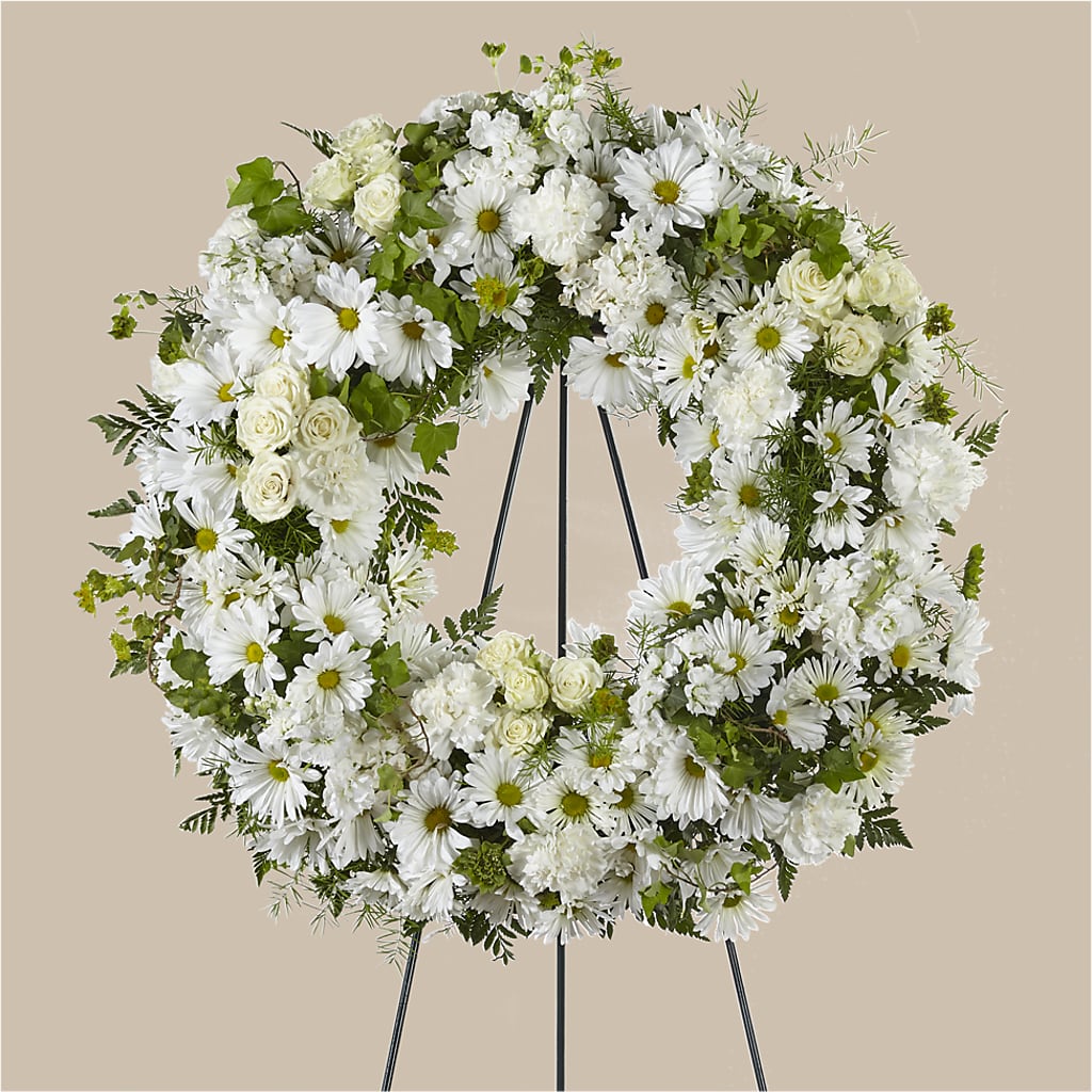 Faithful Wishes Wreath – MC INERNEY'S FLOWER SHOP & GREENHOUSE, Middletown CT