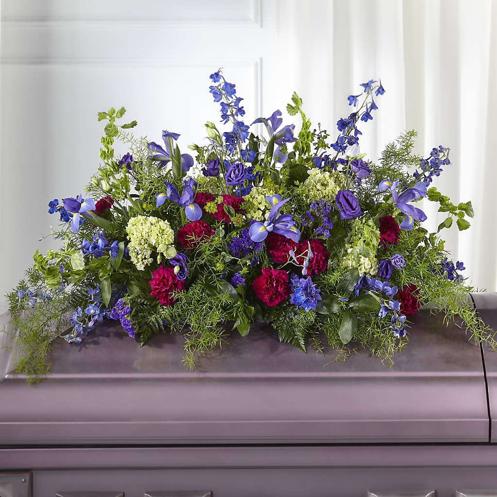 Always Treasured Casket Spray – MC INERNEY'S FLOWER SHOP & GREENHOUSE, Middletown CT