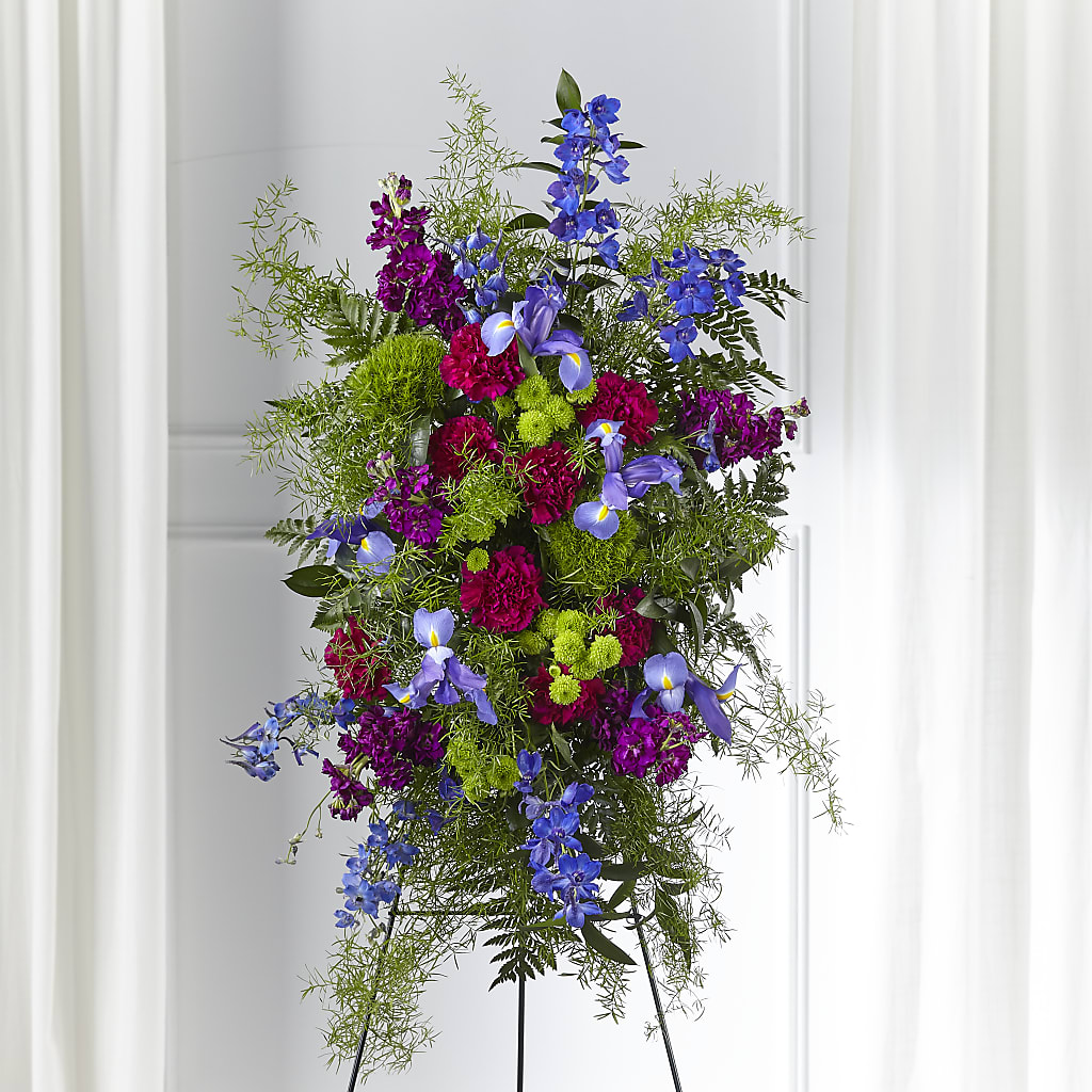 Heavenly Skies Standing Spray – MC INERNEY'S FLOWER SHOP & GREENHOUSE, Middletown CT