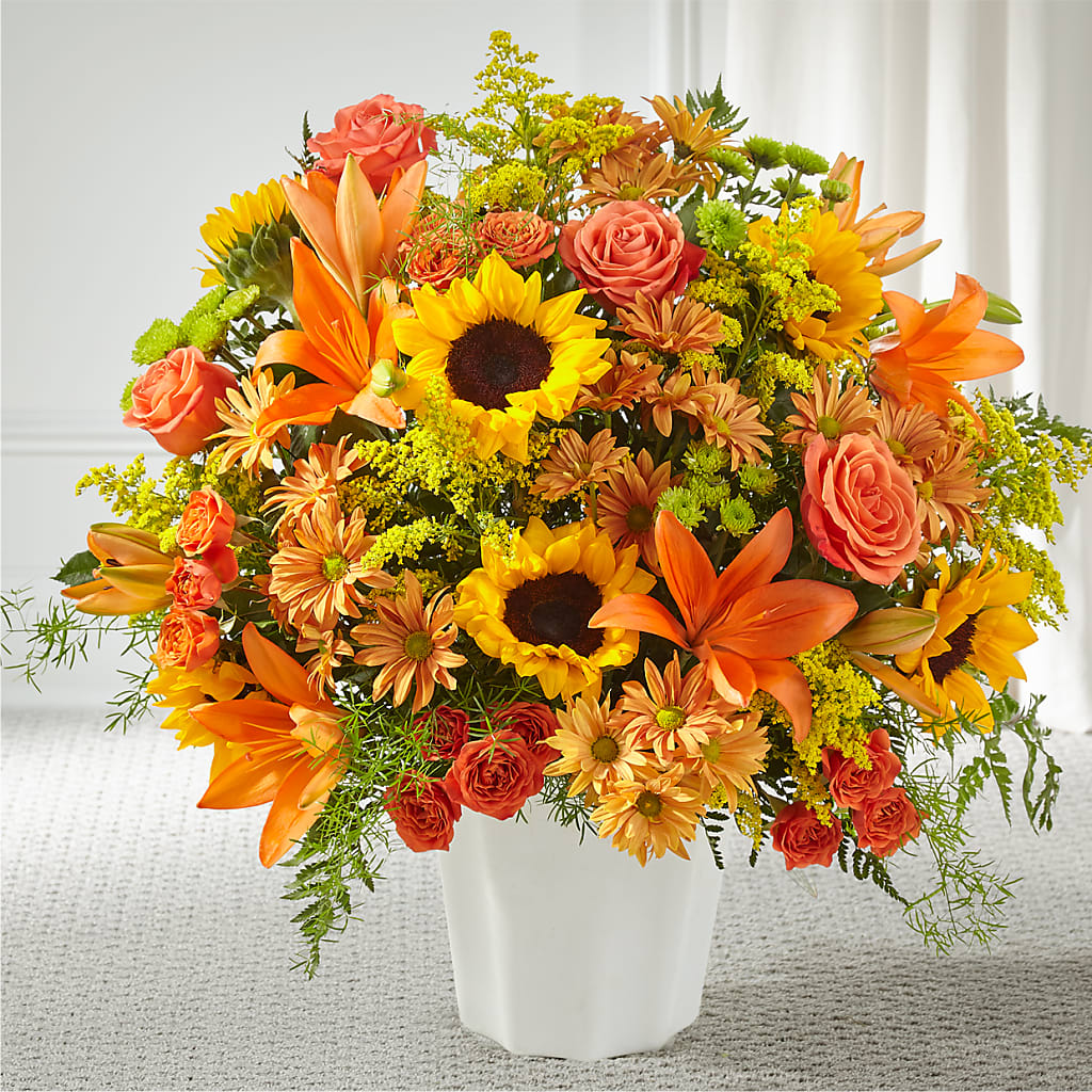 Harvest Thoughts Floor Basket – MC INERNEY'S FLOWER SHOP & GREENHOUSE, Middletown CT
