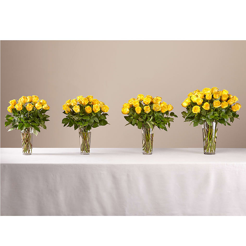 Long Stem Yellow Rose Bouquet – MC INERNEY'S FLOWER SHOP & GREENHOUSE, Middletown CT