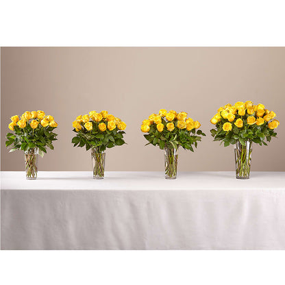 Long Stem Yellow Rose Bouquet – MC INERNEY'S FLOWER SHOP & GREENHOUSE, Middletown CT
