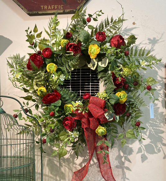 Red Ranunculus Wreath