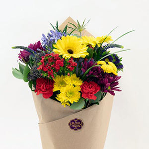 Wrapped Bouquet of Assorted Flowers