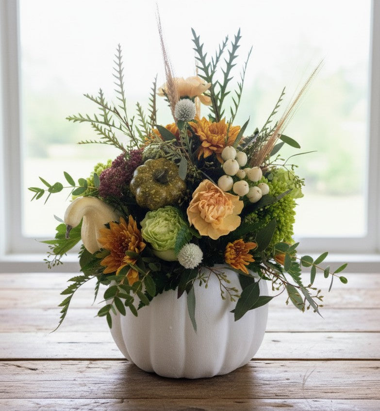 White Pumpkin Arrangement