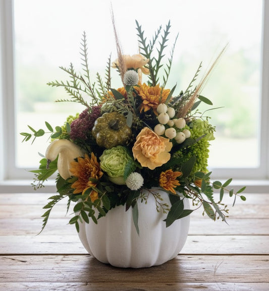 White Pumpkin Arrangement