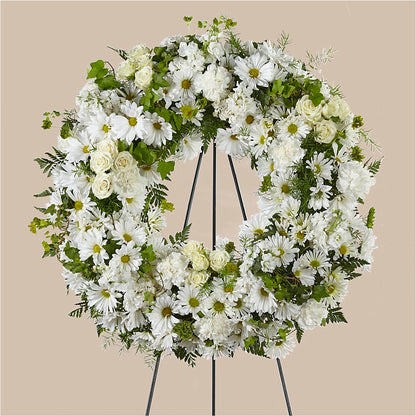 Faithful Wishes Wreath – MC INERNEY'S FLOWER SHOP & GREENHOUSE, Middletown CT
