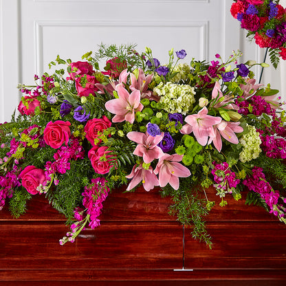 Radiant Tribute Casket Spray – MC INERNEY'S FLOWER SHOP & GREENHOUSE, Middletown CT