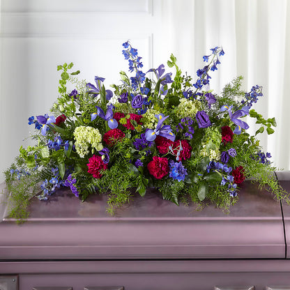 Always Treasured Casket Spray – MC INERNEY'S FLOWER SHOP & GREENHOUSE, Middletown CT