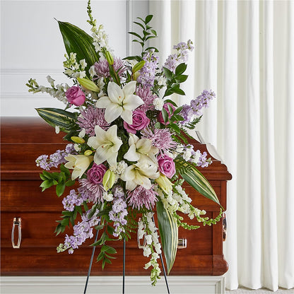 Grateful Hearts Standing Spray – MC INERNEY'S FLOWER SHOP & GREENHOUSE, Middletown CT